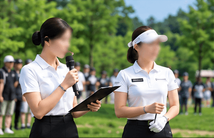 기업 골프 행사를 진행하는 BMM MC